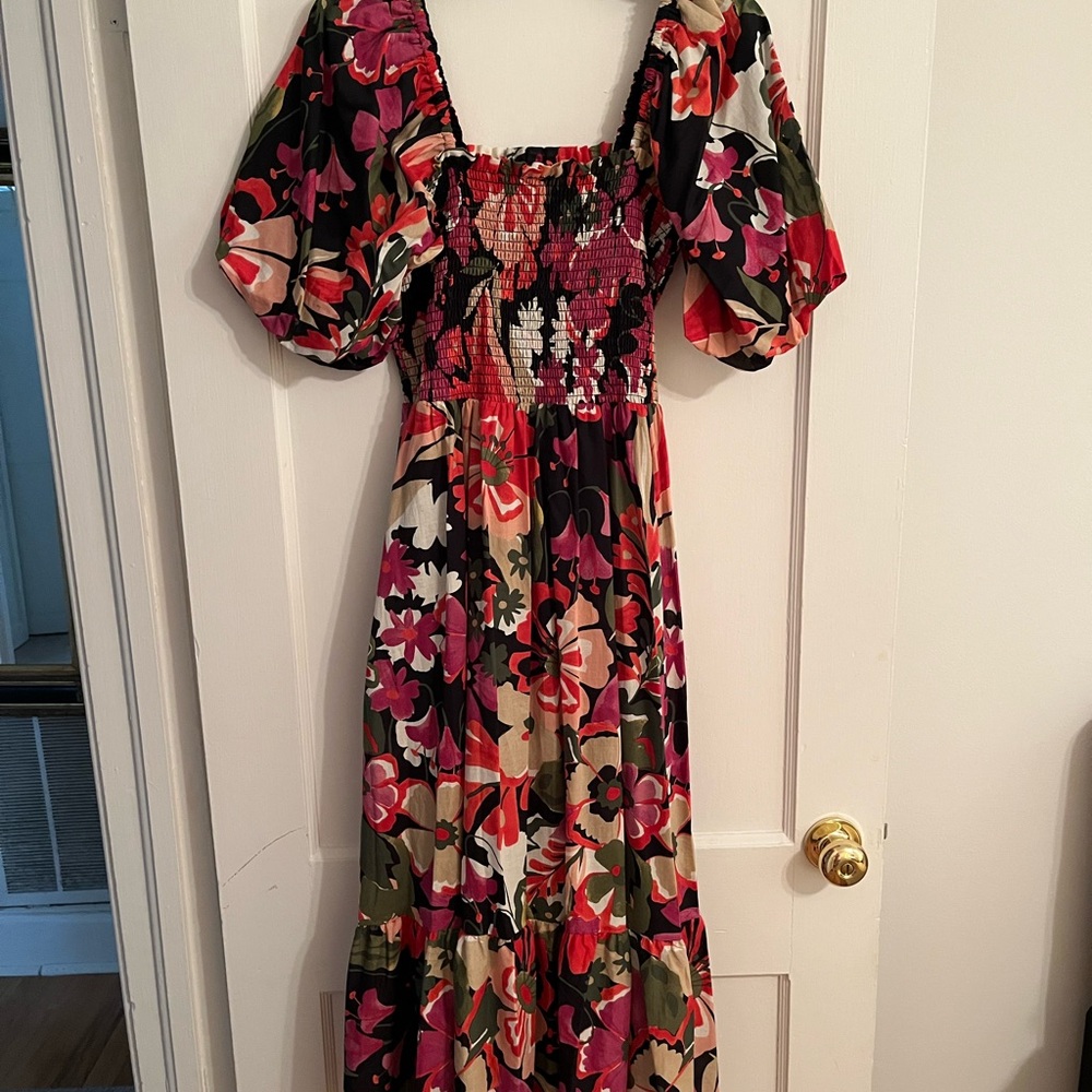Anne Klein Multicolor Floral Maxi Dress